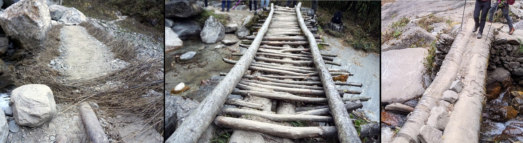 Wood Bridges on the Annapurna Base Camp Trek