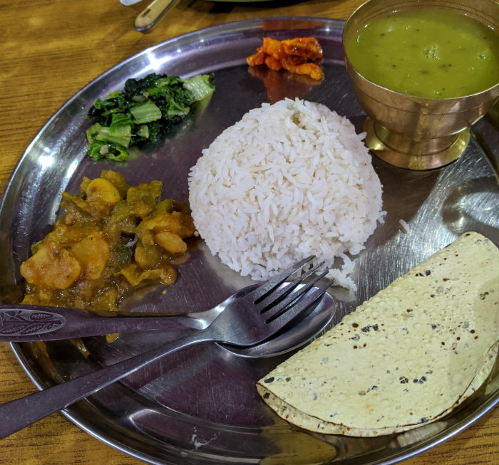 Dal Baht on the Annapurna Base Camp Trek