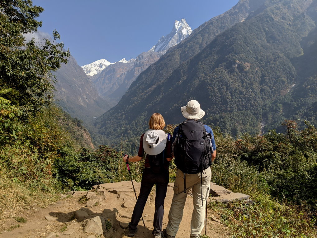 View of Fish Tail between Chhomrong and Himalaya