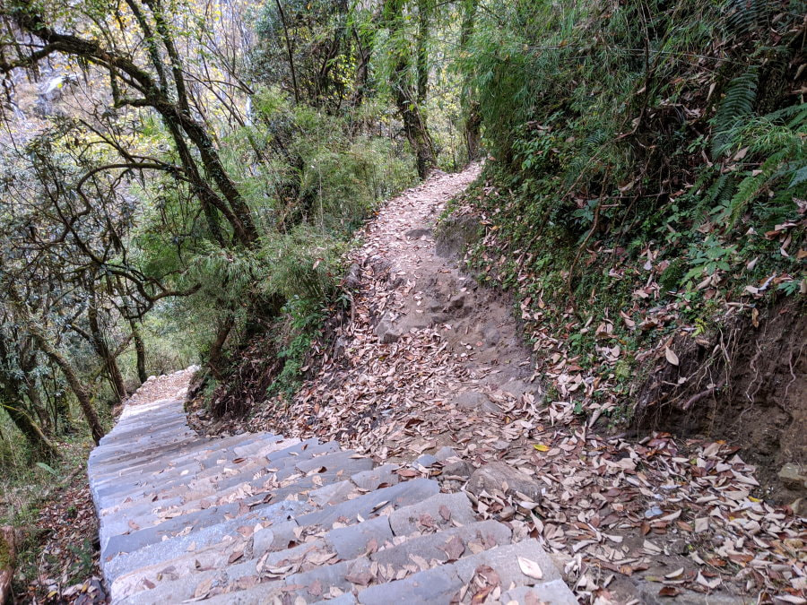 Trail Spit by Waterfall Shrine - ABC Trek Day 5