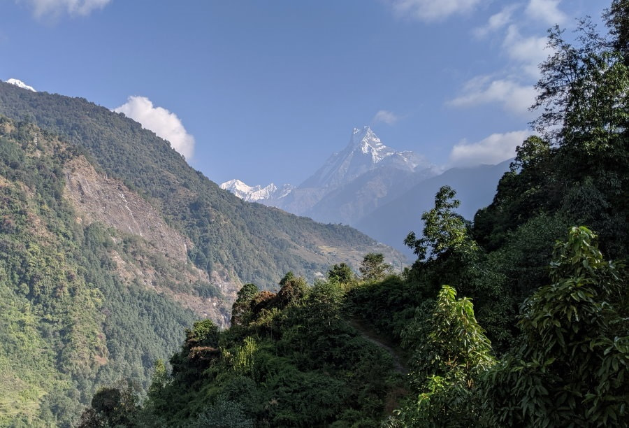 First View of Fish Tail between Ghandruk and Chhomrong