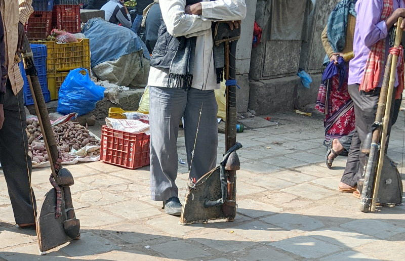 Kathmandu Market - Cotton Processing