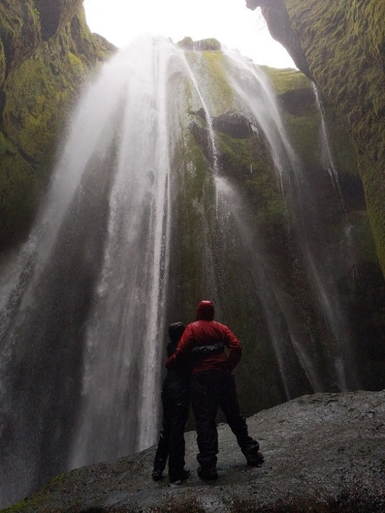 Gljúfrabúi Waterfalls Inside