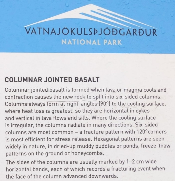 Basalt Column Formation Vatnajökull National Park