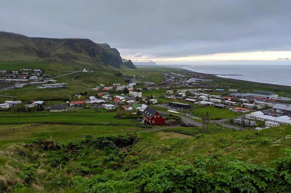 View of Vik from Mount Reynisfjall