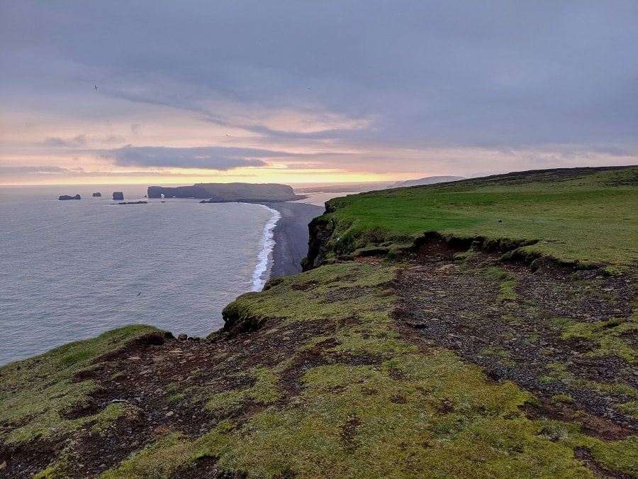 View of Dyrhólaey from Mount Reynisfjall