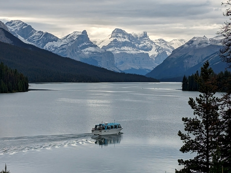 Canadian Rockies Tour - Jasper National Park - Maligne Lake from near the parking lot