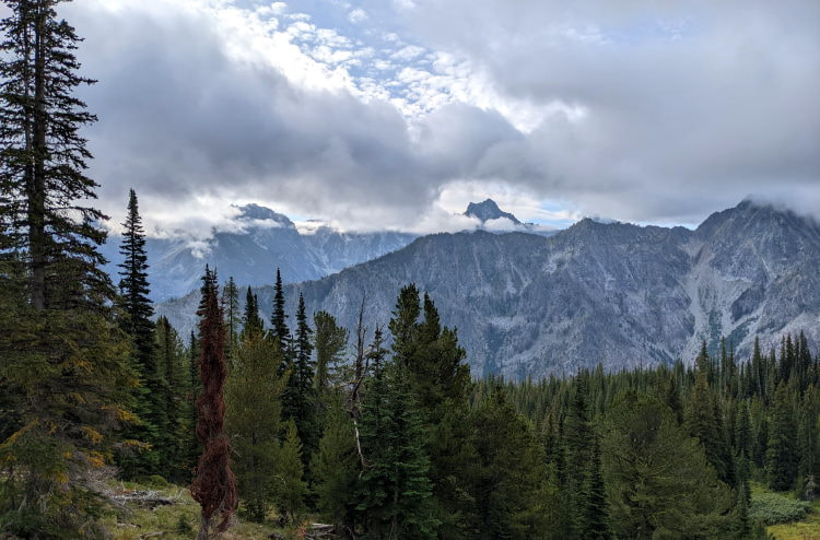 Dragontail, Staurt, Colchuck, and Anapurna Mountains - Washington State