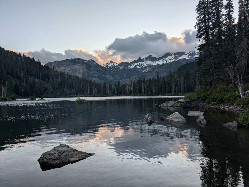 Pete Lake - View from the First Camping Area Beach - Washington State